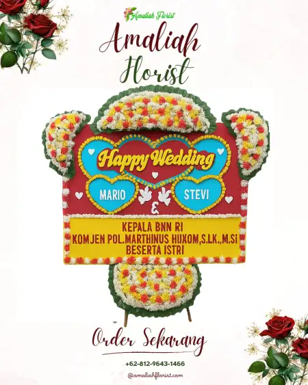 Papan Bunga Pernikahan Glapan